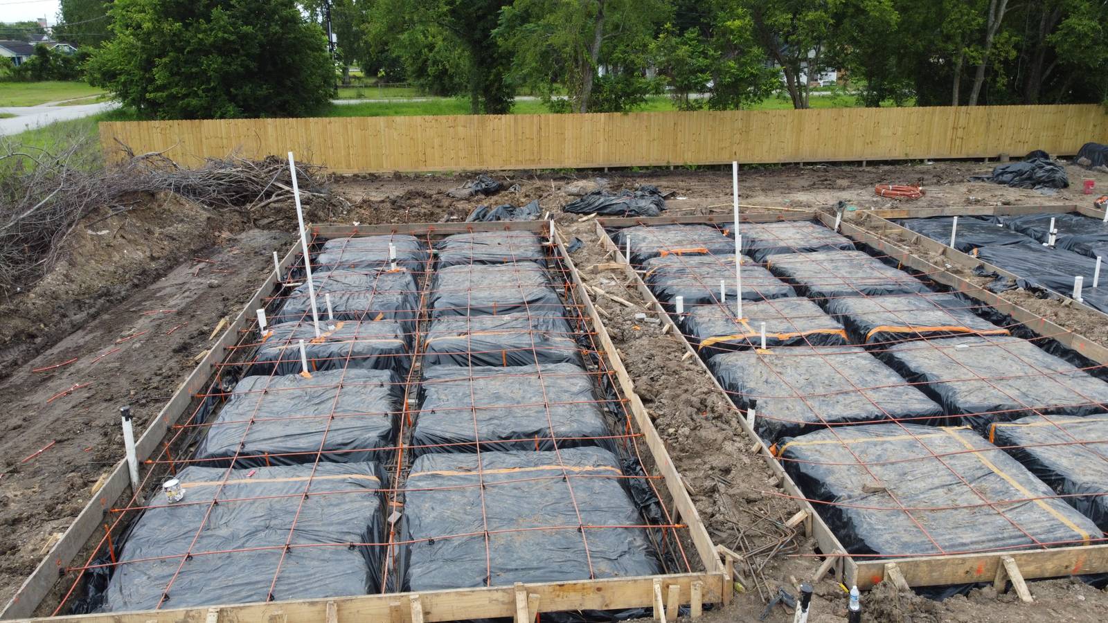 Central Houston residential concrete jobsite