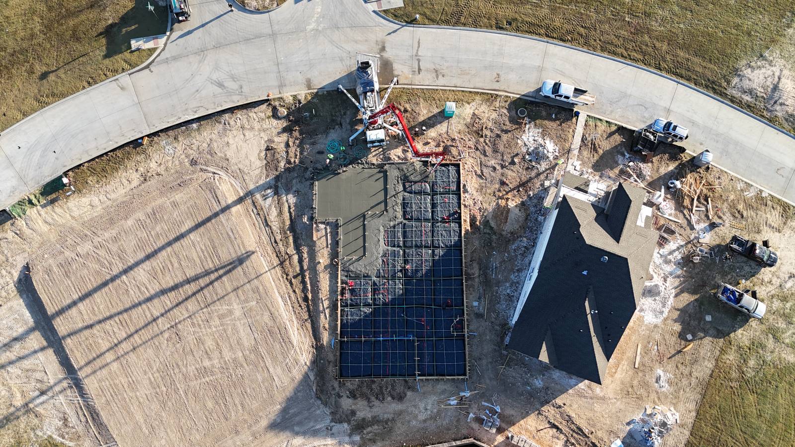 Cypress area residential concrete jobsite