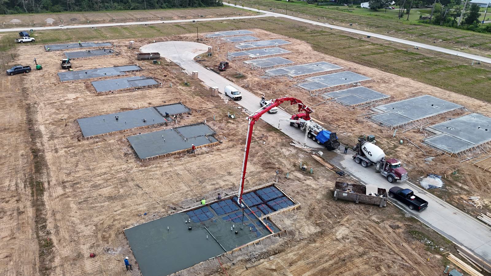 East Montgomery County residential concrete jobsite