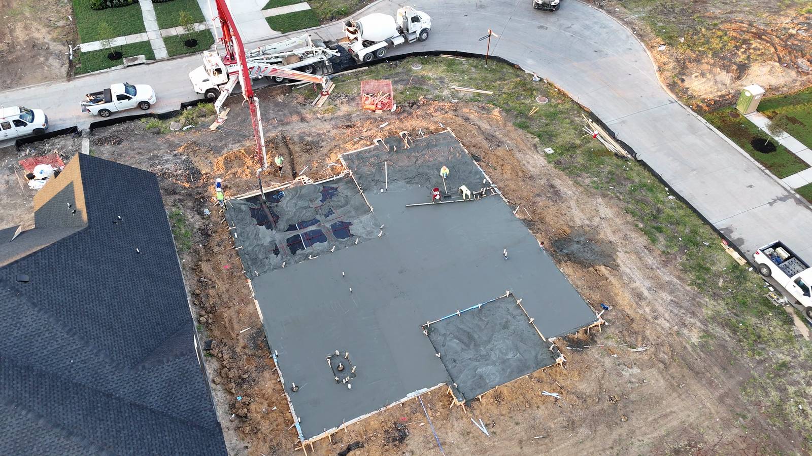 Near Iowa Colony residential concrete jobsite
