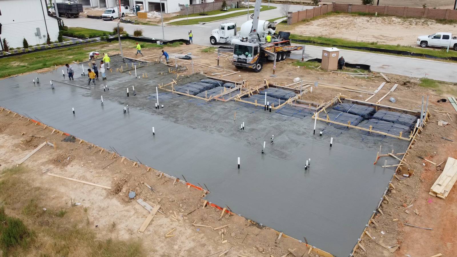 Near Katy residential concrete jobsite