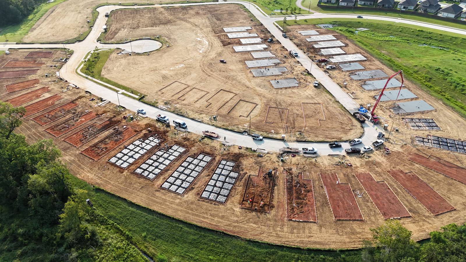 Near Montgomery residential concrete jobsite