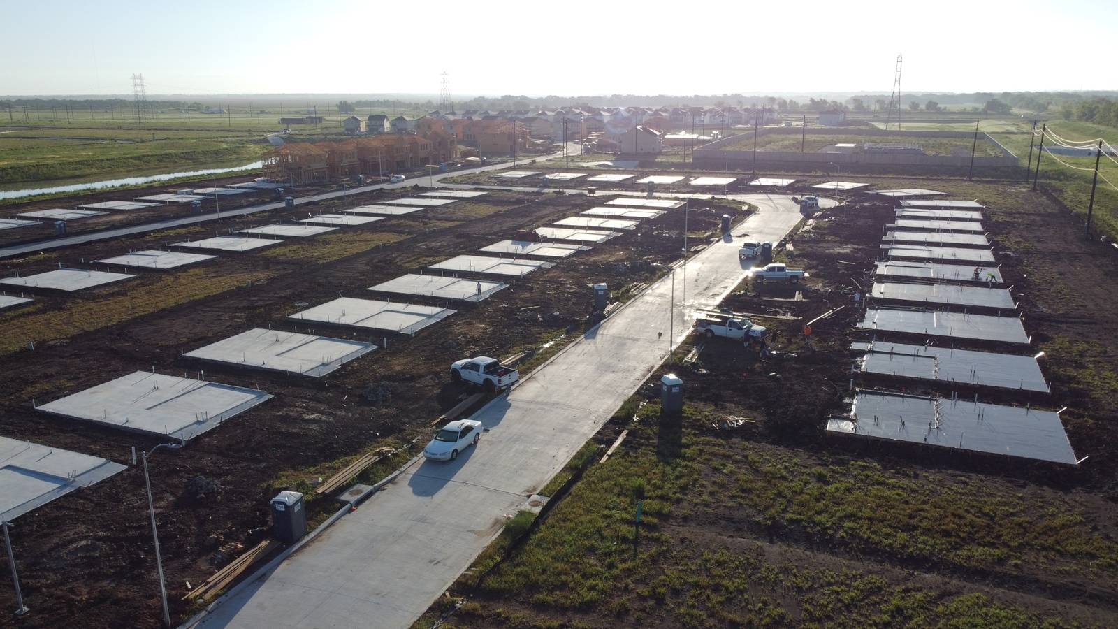 Near Rosharon residential concrete jobsite