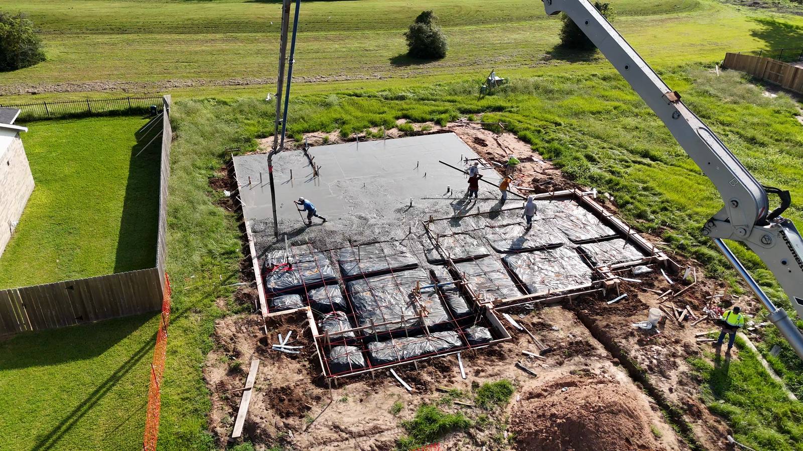 Near West Columbia residential concrete jobsite