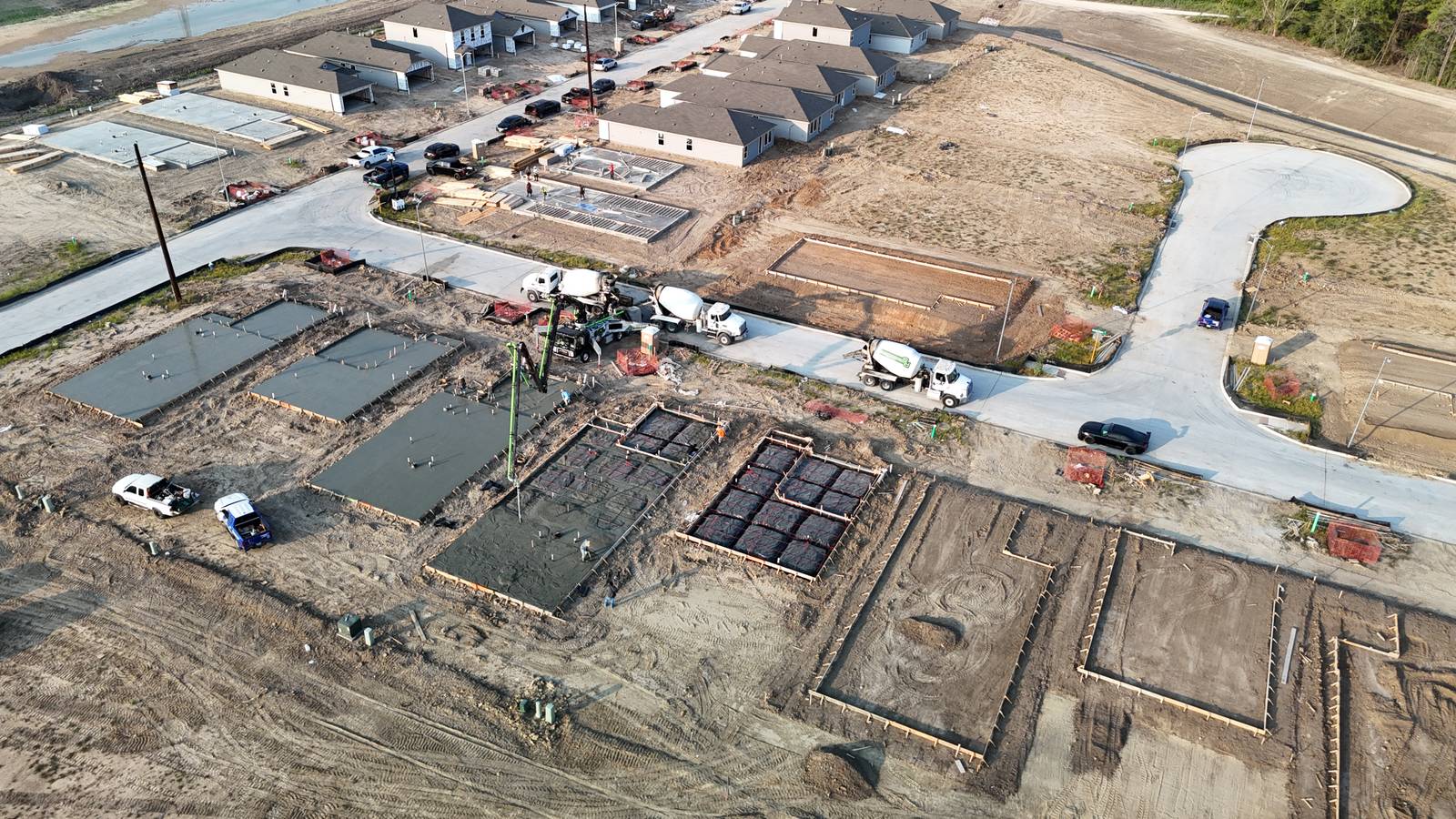 North Harris County residential concrete jobsite