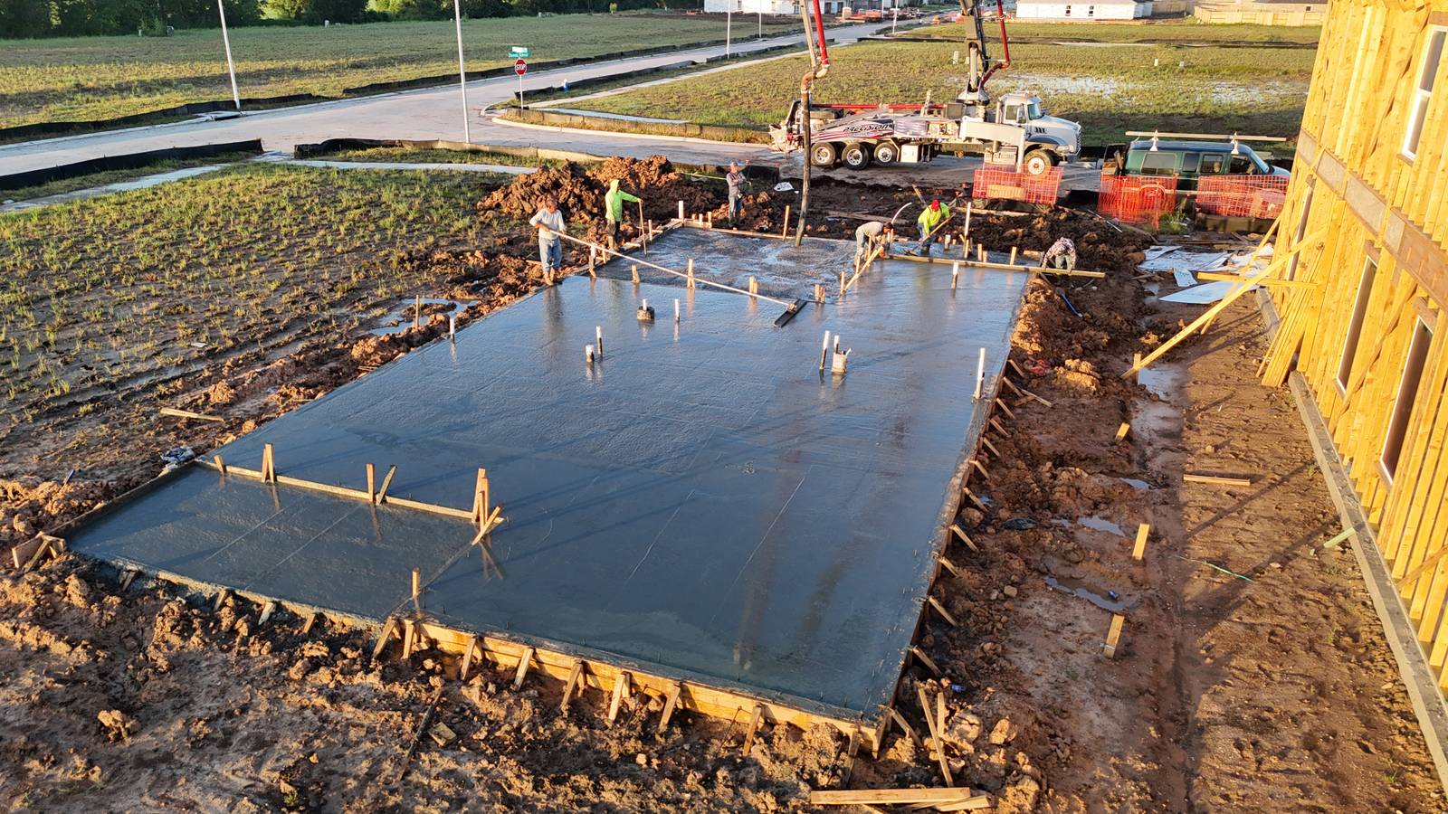 South Fort Bend County residential concrete jobsite